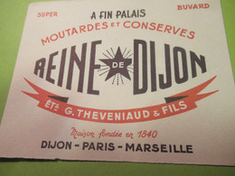 Buvard Ancien /moutarde/A Fin Palais Moutardes Et Conserves REINE De DIJON/Théveniaud /vers1950-60    BUV605 - Mostard