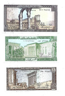 LIBAN 3 BILLETS NEUFS REF AO 120 - Liban