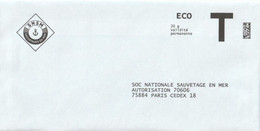 SNSM - SOC NATIONALE SAUVETAGE EN MER - ECO T - Cartas/Sobre De Respuesta T