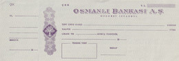 2605 Turquie Turkey Ottoman Bank Banque Ottomane Lot 5 Cheques - Cheques & Traveler's Cheques