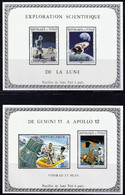 1970 Chad Apollo Space Missions De Luxe Minisheets (imperforated, ** / MNH / UMM) - Africa