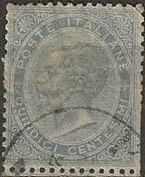 ITALY 1863 King Victor Emmanuel II - 15c. - Blue FU - Usati