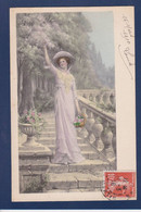 CPA 1 Euro Illustrateur Femme En Pied Woman Art Nouveau Circulé Prix De Départ 1 Euro - 1900-1949