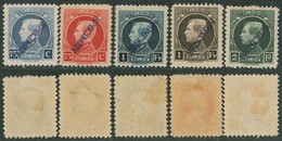 Petit Montenez - N°212/216 Neuf Charniéré (MH) + Surcharge SPECIMEN - 1921-1925 Small Montenez