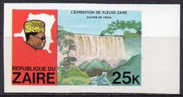 ZAÏRE 1979 - 1v - MNH - IMPERF - River Expedition - Inzia Falls - Rivierexpeditie - Inzia-watervallen Water - Wasser Eau - Water