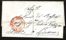 MARQUE POSTALE ITALIE / LIVORNO 1857 / LAC - Ohne Zuordnung