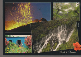 C.P. - PHOTO - ILE DE LA REUNION  - ERUPTION - FOUGERES ARBORESCENTES - CASCADE DE LA RIVIERE DE L'EST - CASE A STE ROSE - Autres & Non Classés