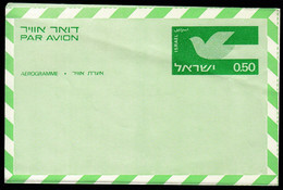 Israel / Aerogramme / 0.50 Green / Bird / New, Unused - Poste Aérienne