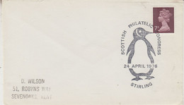 United Kingdom 1976 Cover Scottish Philatelic Congress Pmk Penguin 24 April 1976 (TA186) - Événements & Commémorations