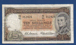 AUSTRALIA - P.33 - 10 Shillings (1961-1965) F, Serie AG/61 312426 - 1960-65 Reserve Bank Of Australia