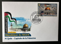 Niger 2022 Mi. ? Corrected Version (II) 3600F FDC IMPERF ND 1er Jour Joint Issue Al Qods Quds Capitale De La Palestine - Niger (1960-...)