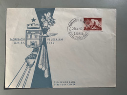 1950 ZAGREB Enveloppe FDC 1er Jour YOUGOSLAVIE ZAGREBACKI Jugoslavia - FDC