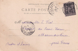 France Marcophilie - Département De L'Indre Et Loire - Amboise - Lettre Type Sage - 1877-1920: Semi Modern Period