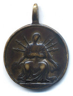 SACRO CUORE RARA MEDAGLIA VOTIVA MARIANA SETTECENTESCA ROMA - Royal/Of Nobility