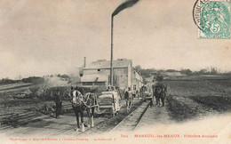 Mareuil Les Meaux * Plâtrière AUCLAIRE * 1904 * Cheval Tirant Un Chariot De Sacs De Plâtre Sur Des Rails * Chemin De Fer - Sonstige & Ohne Zuordnung