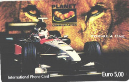 Italy:Used Phonecard, Planet Communication, 5 EUR, Formula One Car - Public Themes