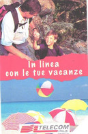 Italy:Used Phonecard, Telecom Italia, 10000 Lire, Father With Boy, 1996 - Publiques Thématiques