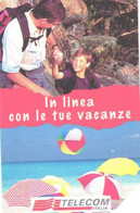 Italy:Used Phonecard, Telecom Italia, 10000 Lire, Father With Boy, 1996 - Public Themes