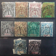 BENIN 1893 - 1894 , Type Groupe 10 Timbres Neufs / O Yvert No 20,21,22,26,33,34,36,38 X 2, 40,  B TB, Cote Cote 70 Euros - Sonstige & Ohne Zuordnung