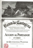 ESPAGNE -ACTION ILLUSTREE VELASQUEZ - BANCO DE CARTAGENA - ANNEE 1900 - Mijnen