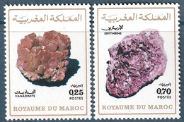 MAROC Mineraux, Fossiles. Yvert N° 698/99  ** MNH, Neuf Sans Charnière - Minerales