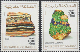 MAROC Mineraux, Fossiles. Yvert N°873/74  ** MNH, Neuf Sans Charniere - Minerals