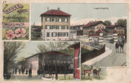 Münsingen-Truppenübungsplatz-Litho-Karte Gelaufen 1913 - Münsingen