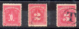 Cuba Serie Tasas N ºYvert 5/7 */o - Timbres-taxe