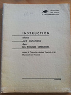 L170 - 1967	Instruction Relative Aux Mutations Dans Les Services Extérieurs PTT POSTES - Postverwaltungen