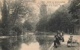 Paris 16ème * Bois De Boulogne * Le Lac St James , La Pêche à La Ligne * Pêcheurs - District 16