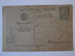 Roumanie Entier Pos.militaire Gratuite Roi Carol I:Arme D'Operations/Romania Free Military Pc.Carol I:Army Of Operations - Storia Postale