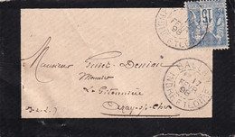 France Marcophilie - Département De L'Indre Et Loire - Ballan - Lettre Type Sage - 1877-1920: Semi Modern Period