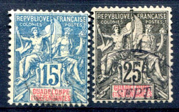 Guadeloupe   N°  32 Et 34  Oblitérés - Used Stamps