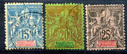 Guadeloupe   N°  32/34  Oblitérés - Used Stamps