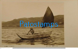 201409 BOLIVIA LA PAZ LAGO TITICACA COSTUMES MAN IN CANOE POSTAL POSTCARD - Bolivie