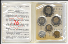 ESPAGNE - PRUEBAS NUMISMATICAS - 50 Cts 1, 5 , 25 , 50 Et 100 Pesetas 1975- (sous étuI FLEUR DE COIN) - Sammlungen