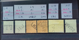 02 - 23  //  Schweiz - Suisse - Sélection De Perfin //  L10 - L12 - L13 - L14 - L19 - M8 - Perfins