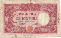 Z273- 500 LIRE REPUBBLICA SOCIALE 17/08/1944 - 500 Liras