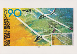 1981 BRD MC Nr. 14,  Mi:DE 1095, Yt:DE 927, Segelfliegen, Für Den Sport - Autres & Non Classés