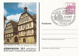 PP 106/262  SÜDPOSTA'87 Nationale Briefmarken-Ausstellung Sindelfingen, Sindelfingen 1 - Privé Postkaarten - Gebruikt