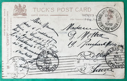 Belgique, Cachet PAQUEBOTS-PAKET OSTENDE DOVER 3.5.1912 Sur CPA - (C785) - Autres & Non Classés