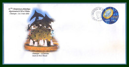 PAP Repiqué Postal Stationery 21é Championnat Philatélique Ile Et Vilaine Chantepie 2002 / Euro - Fontaine - Prêts-à-poster:Stamped On Demand & Semi-official Overprinting (1995-...)