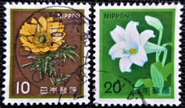 Japon 1982 Definitive Issue - Flowers    Stampworld N°   1507 Et 1508 - Oblitérés