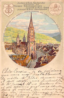 Allemagne - Freiburg - Publicité - Eglice - Clocher - Colorisé - Précurseur - Oblitéré 1901  - Carte Postale Ancienne - Freiburg I. Br.