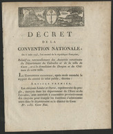 DECRET CONVENTION NATIONALE 1793 DEMOLITION DU DONJON DU CHATEAU DE CAEN ET RENOUVELLEMENT DES AUTORITES DU CALVADOS - Documents Historiques