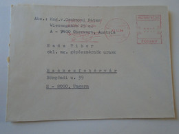 D193952 Hungary   Cover - EMA Red Meter Freistempel - 1994 Vitéz Csoknyai - Oberwart -Sombathely - Székesfehérvár - Machine Labels [ATM]