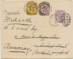 GB 1901 Superb RE-DIRECTED Cover First Sent From LONDON SW 28 To LONDON EC, Franked With QV 1d Lilac (inland Letter - Covers & Documents