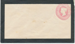 GB 1850 QV 1d Pink Size B Postal Stationery Envelope W Pink Seal Device And Printed To Order With Black, Making Mourning - Cartas & Documentos