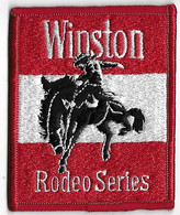 ECUSSON Tissu - RODEO Séries - WINSTON - Cigarette Cigarettes  Bronco Cheval Cow-boy - Far-West - - Escudos En Tela