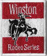 ECUSSON Tissu - RODEO Séries - WINSTON - Cigarette Cigarettes  Bronco Cheval Cow-boy - Far-West - - Escudos En Tela
